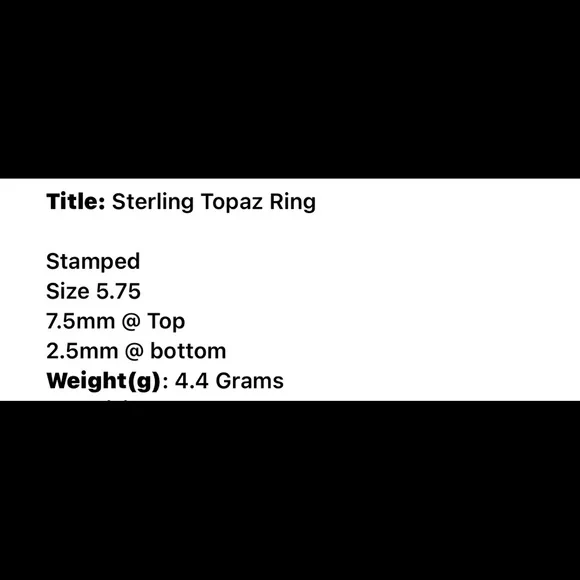 ❤️Estate Vintage London Topaz Sterling ring, size 5.75 - Picture 6 of 7